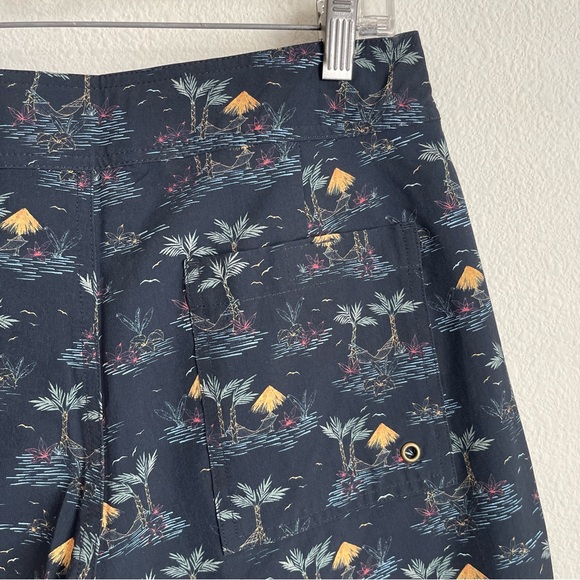 Marine Layer Beachy Palm Print Cordonado Swim Trucks Board Shorts - Picture 5 of 7